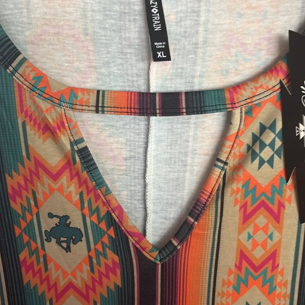 Colorful Geometric Pattern Dress - Picture 3 of 9